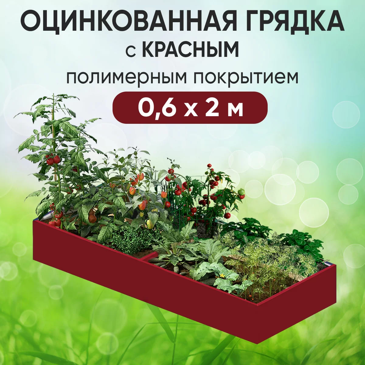 Грядка красная (0,6 х 2)